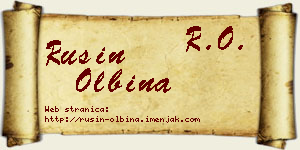 Rusin Olbina vizit kartica